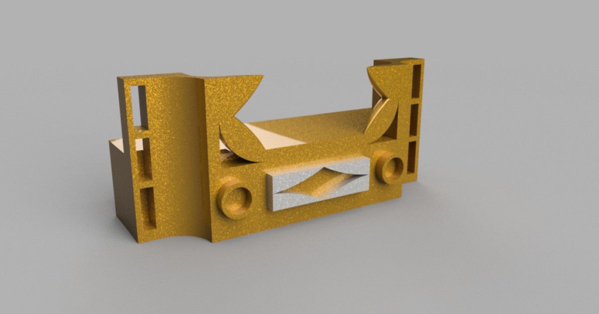 Overhead Railing finished front elevation design of railing for homes | Autodesk ...