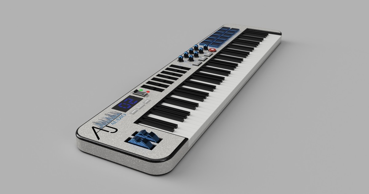 Midi Keyboard (Plastic Model w/ moveable mixer and tuners) Autodesk Community Gallery
