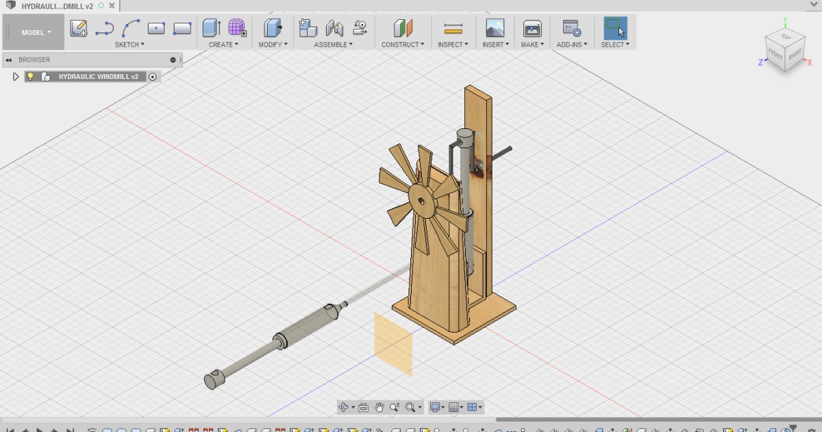 HYDRAULIC WINDMILL IN MOTION Autodesk Community Gallery
