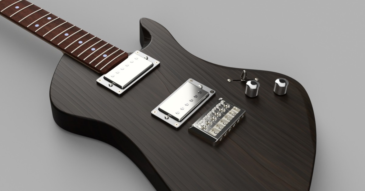Electric Guitar Assembly Autodesk Community Gallery