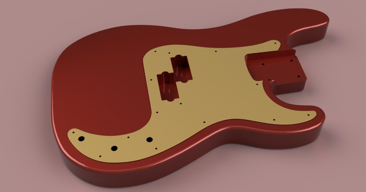 Pbass body with pickguard Autodesk Community Gallery