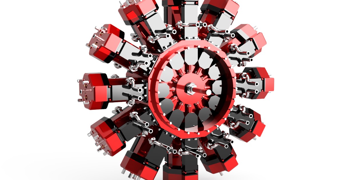 (Update March 2020) Innovative 12 Cylinder Radial Elliptical RollerTrack Style Crankshaft