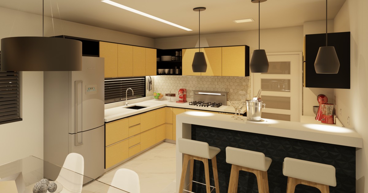 Projeto de Interiores - Cozinha Contemporânea | Autodesk Community Gallery