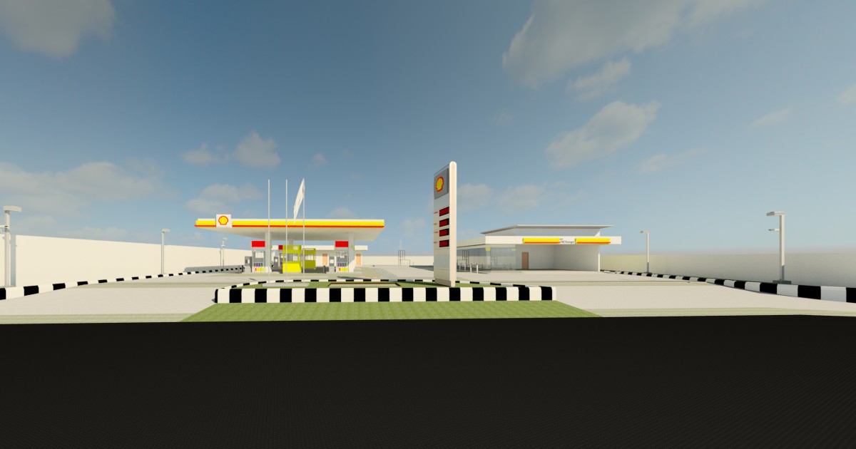 Petrol Station Shell Indonesia | Autodesk Community Gallery
