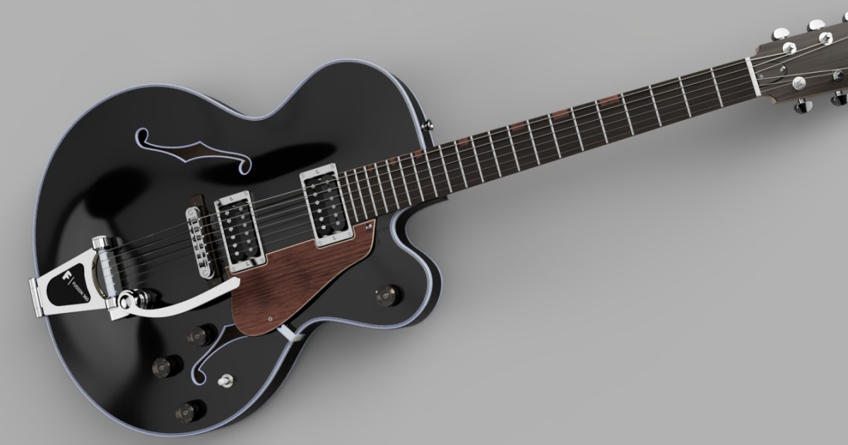 Semihollowbody Archtop Electric Guitar Autodesk Community Gallery