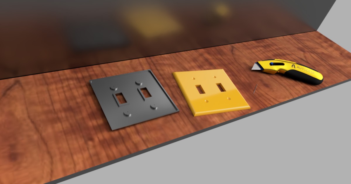 Double Switch Light Plate Autodesk Community Gallery