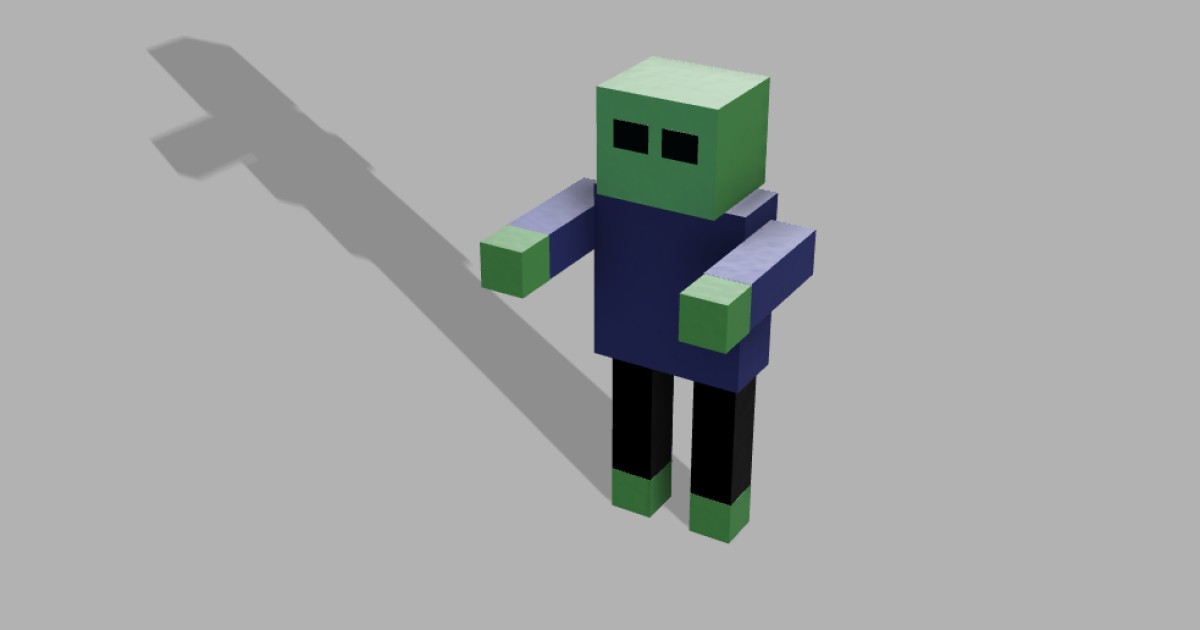 Minecraft zombie Autodesk Community Gallery