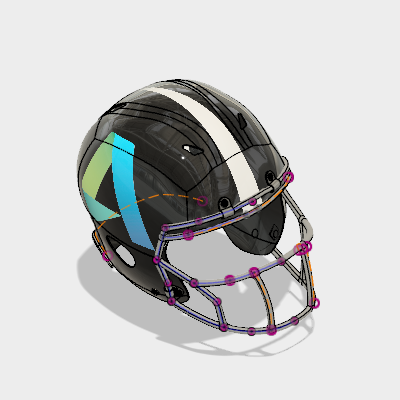 football helmet 360 view Custom Inflatable Axiom3D provides performance tunability for improved impact response Riddell 360 Helmet 3 Views