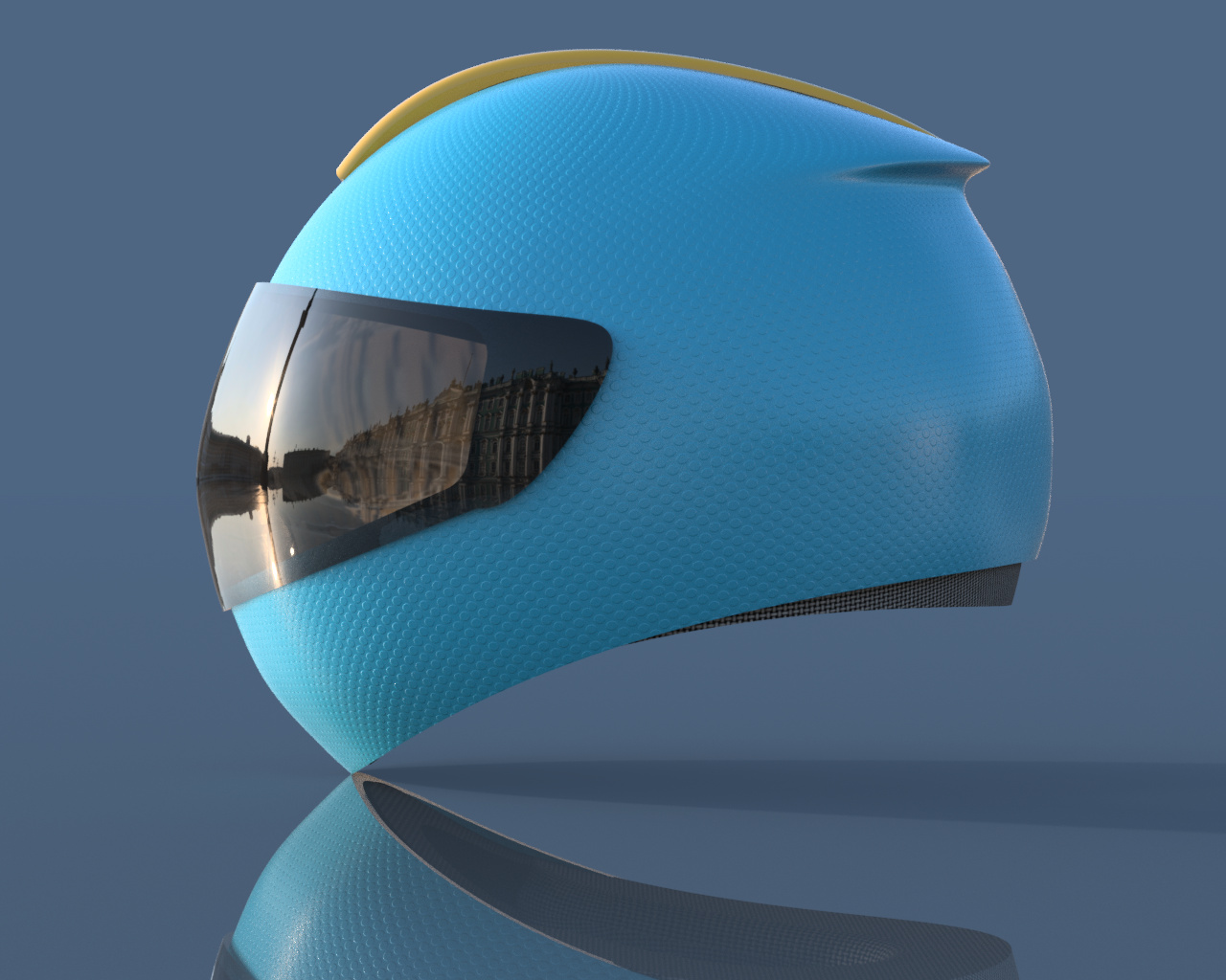 3d motorcycle helmet Predator 3D Classic Alien Custom Motorcycle Blue Airbrush Helmet Skull   Custom Airbrush Helmet